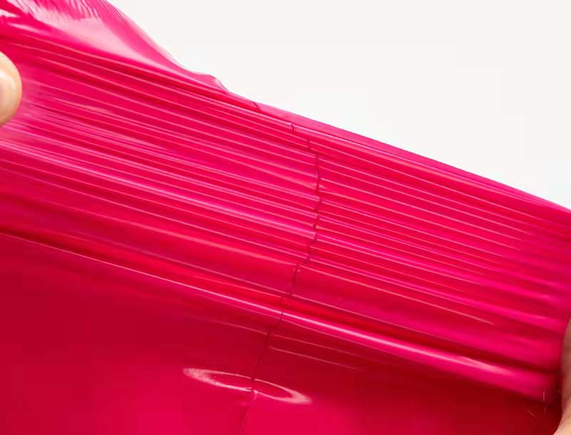 让胡路玫红色快递袋-05